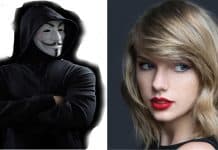 Cryptocurrency-mining botnet using an image of Taylor Swift