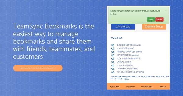 TeamSync Bookmarks