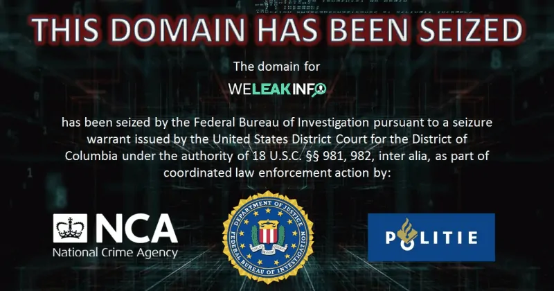 FBI Seized WeLeakInfo.com Domain For Illegally Selling Breached Data