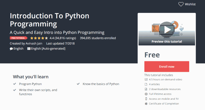 Introduction To Python Programming