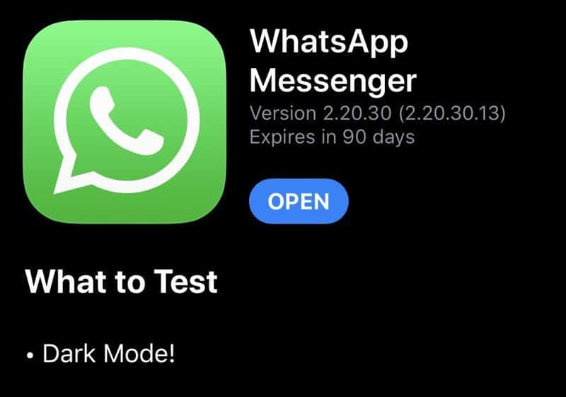iPhones to Receive WhatsApp Dark Mode Feature in Next Updated Version