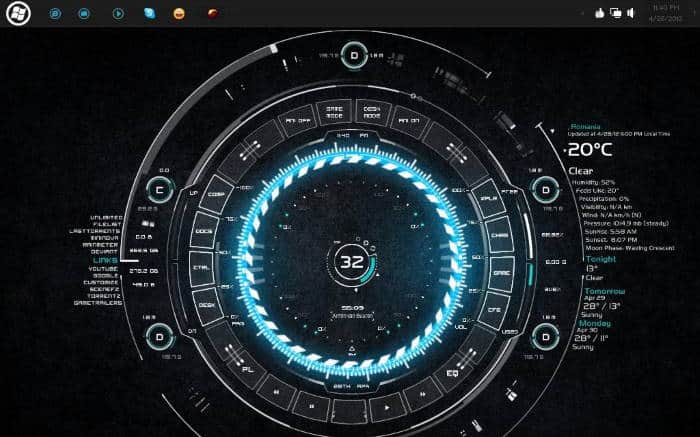 purple jarvis theme windows 10