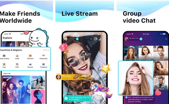 Free live random video chat app