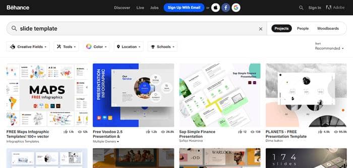 Behance Slide Template Collection