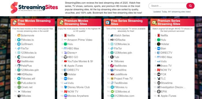 streaming sites