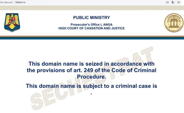 Filelist.ro Seized
