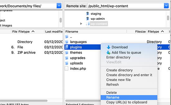 Renaming Plugin Folder