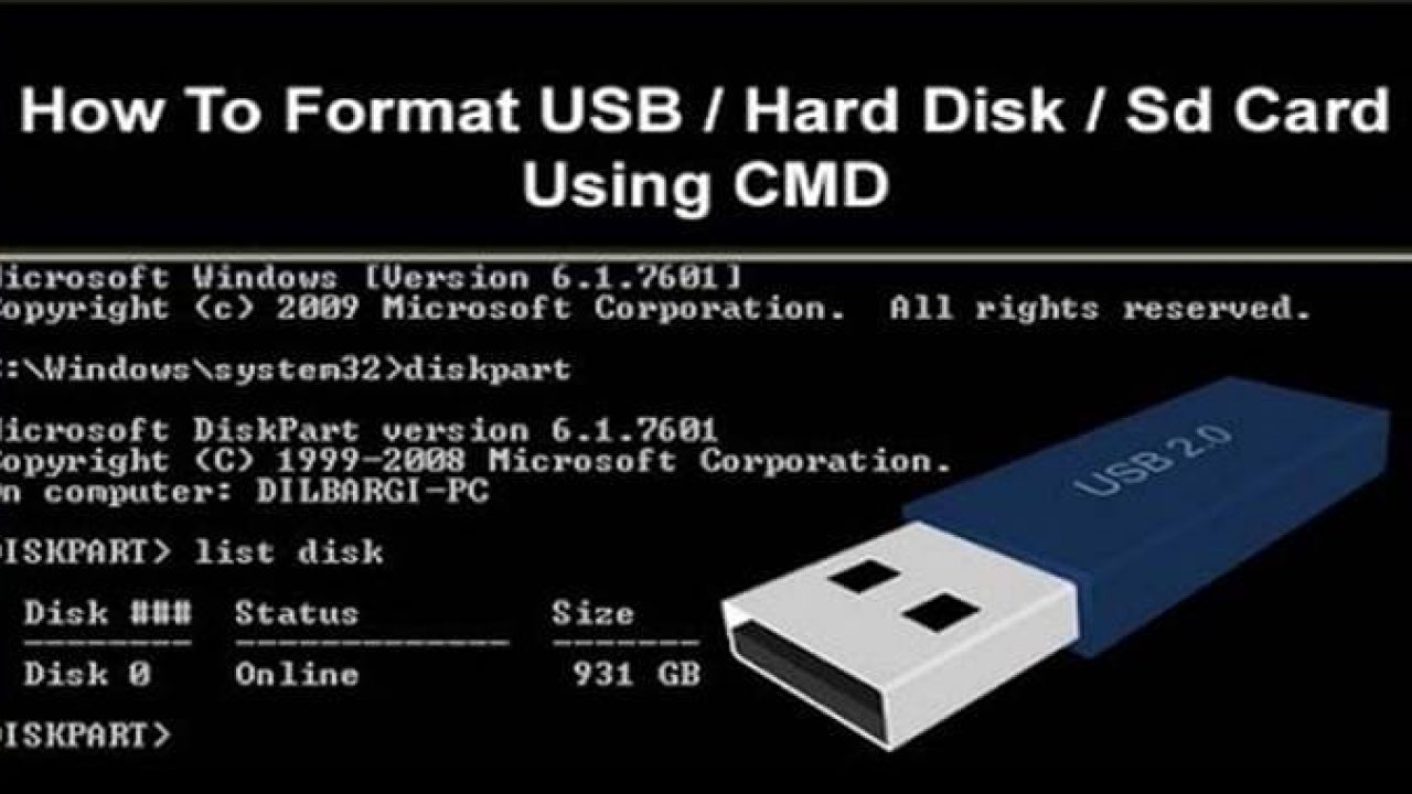 How To Format Sd Card Using Cmd Windows 10 8 7