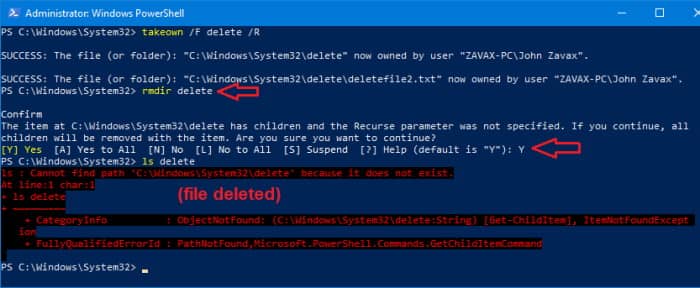 how to delete system 32 windows 10