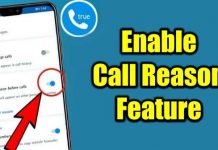 Enable call reason feature on truecaller