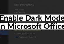 MS Office Dark Mode