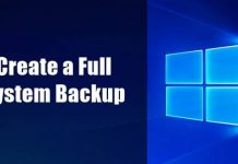 Create a Full System Backup