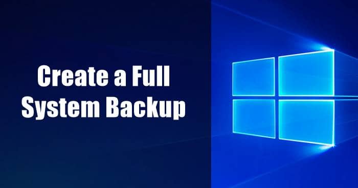 Create a Full System Backup