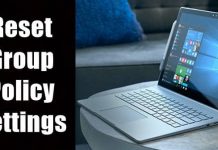Reset Group Policy Settings in Windows 10