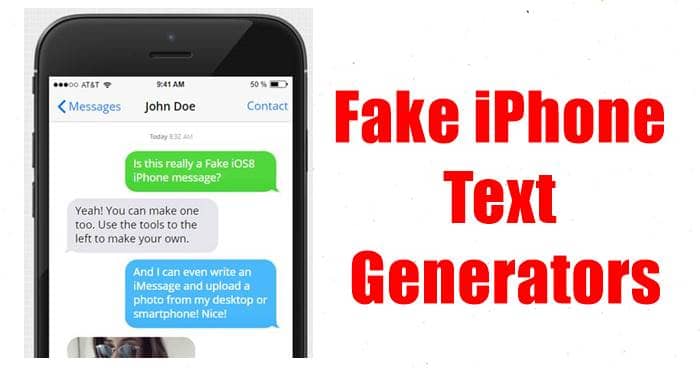 Generadores de texto de iPhone falso