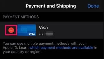 Remove Payment Method from Apple ID