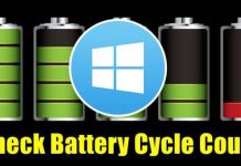 Check Battery Cycle Count in Windows 10 Laptop