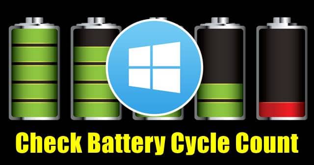 kubus aankunnen Vertrappen How to Check Battery Cycle Count in Windows 10 Laptop – TechDator