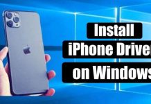 Install iPhone drivers on Windows 10