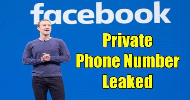 Mark Zuckerberg's Phone Number Leaked in the Facebook Data Leak