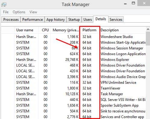Use Task Manager and check the Program is 64-bit or 32-bit