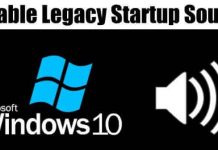 How to Enable Legacy Startup Sound in Windows 10
