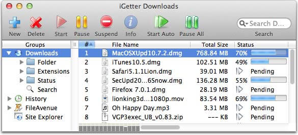 iGetter for Mac; best download managers