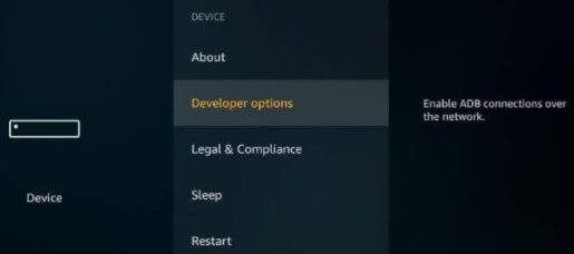 Opciones de desarrollador