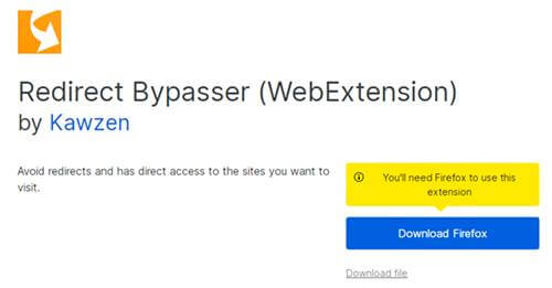 Redirect Bypasser (WebExtension)