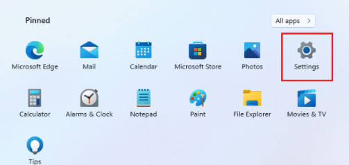 Windows 11 setting app