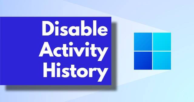 Disable Activity History