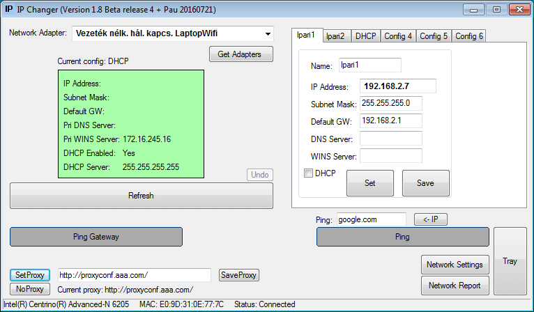 Auto change IP Windows. Ip changer