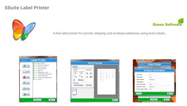 SSuite Label Printer; label printing softwares