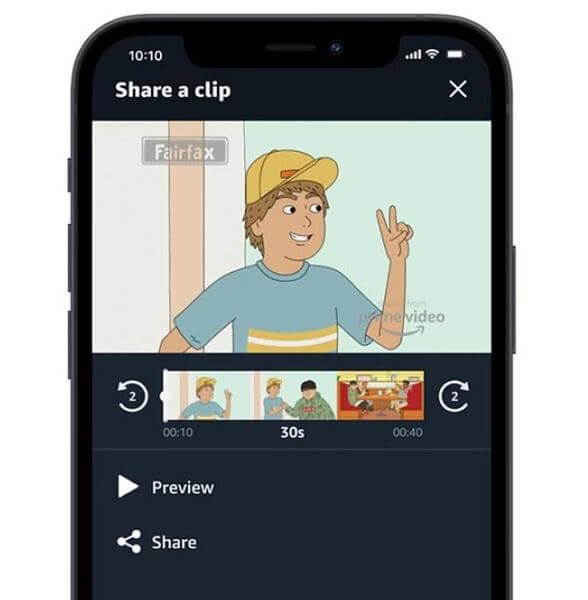 Prime Video will let you share 30-sec video clips on social media