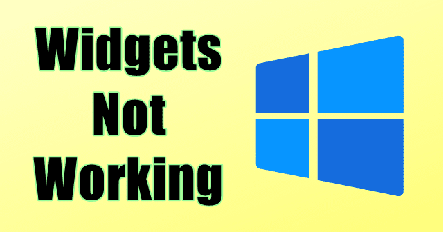 How To Fix Widgets Not Working On Windows 11