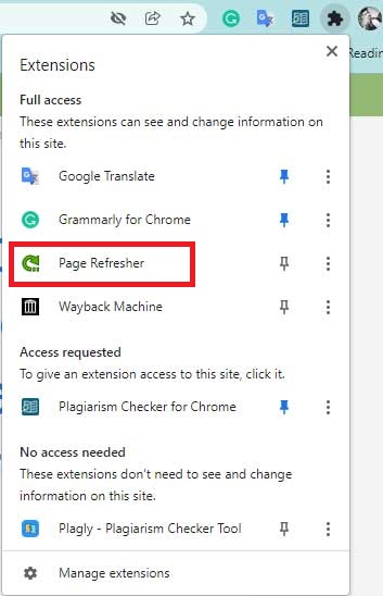 Auto-Refresh Tabs in Chrome