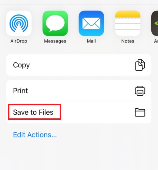 save to files