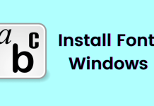 Install Fonts on Windows