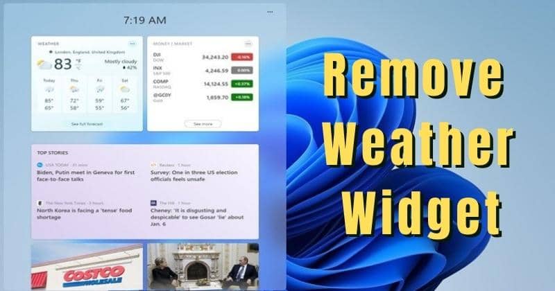 Remove Weather Widget from Windows 11