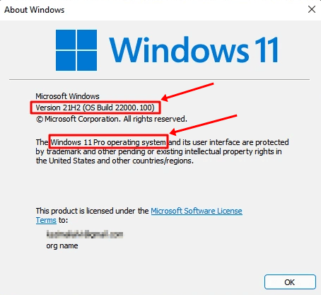 Windows 11 Version & Edition