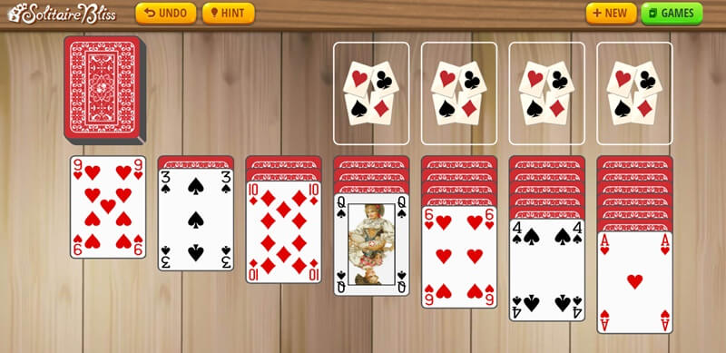 Solitaire Bliss; free solitaire games