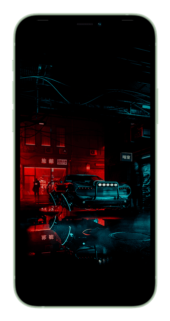 Street View in Night OLED Wallpaper