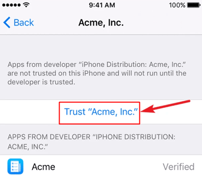 Trust iphone app developer
