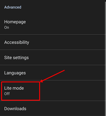 Chrome Lite mode on