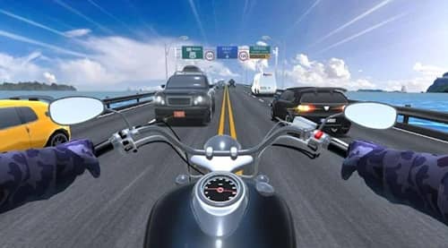 Motorcycle Rider-Racing of Motor Bike