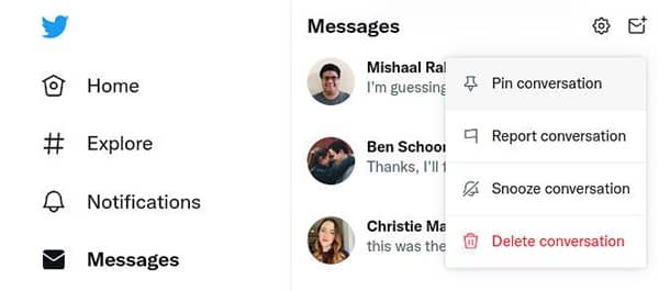 Twitter Users Can Now Pin Conversations in DMs