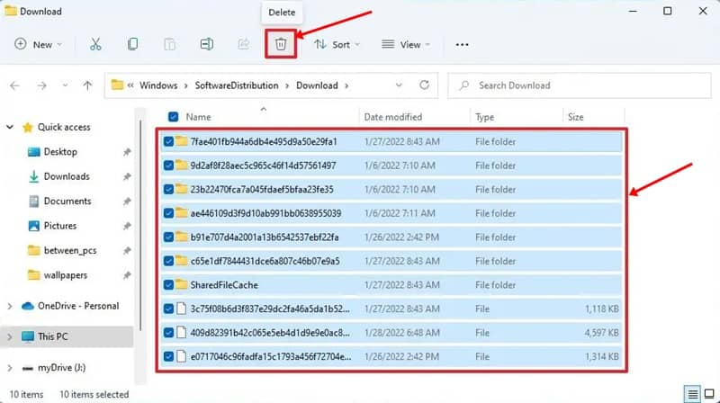 Use Windows File Explorer to Delete Pending Windows Updates