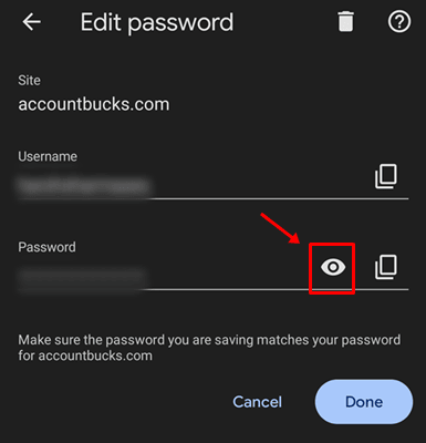 edit password eye icon