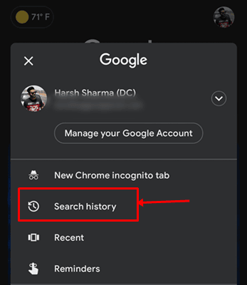Then, hit the Search History button.