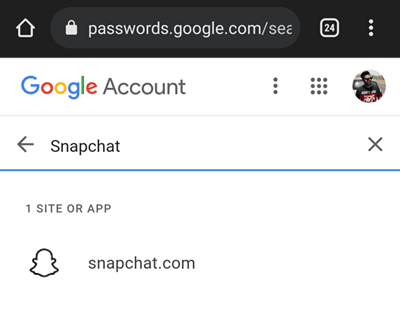snapchat recovery Password Manager